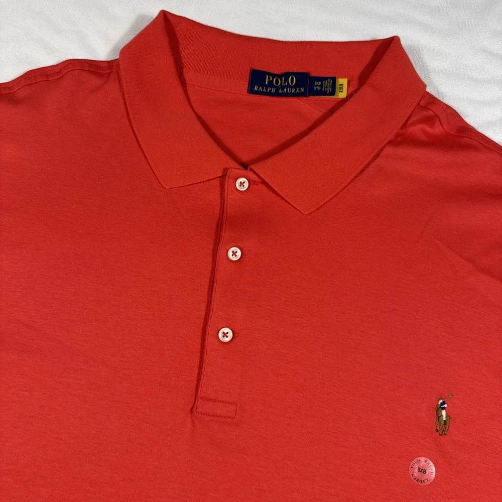 Polo Ralph Lauren Polo Shirt Men's 5XB Big Red Short Sleeve Soft Touch New